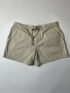 DKNY Petite Cotton Shorts in Khaki